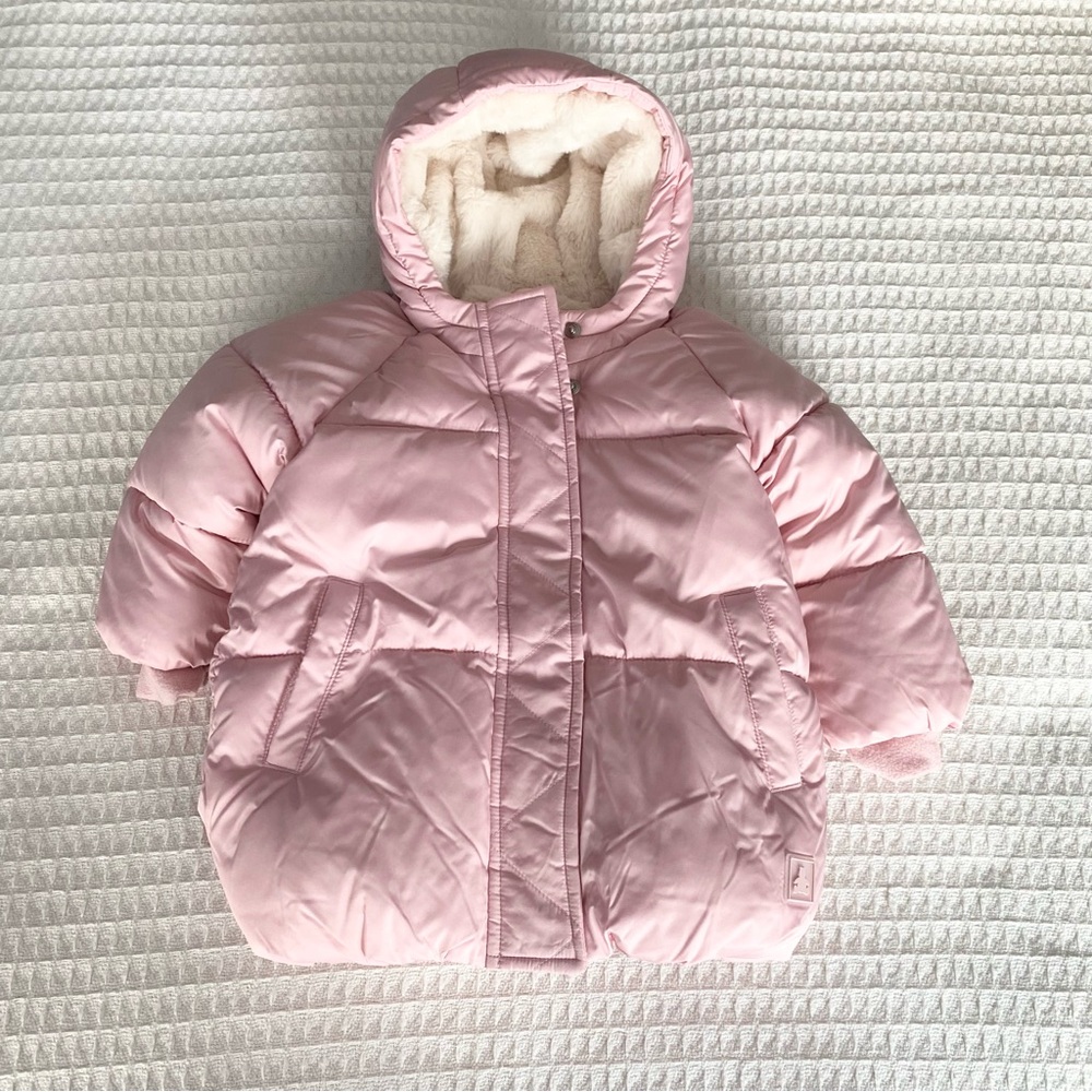 GAP Light Pink Kids Puffer Coat 18-24M NWT